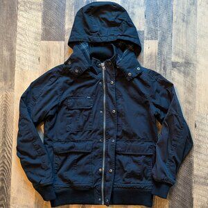 Hurley Blanket-Lined Jacket w/ Detachable Hood Black Medium